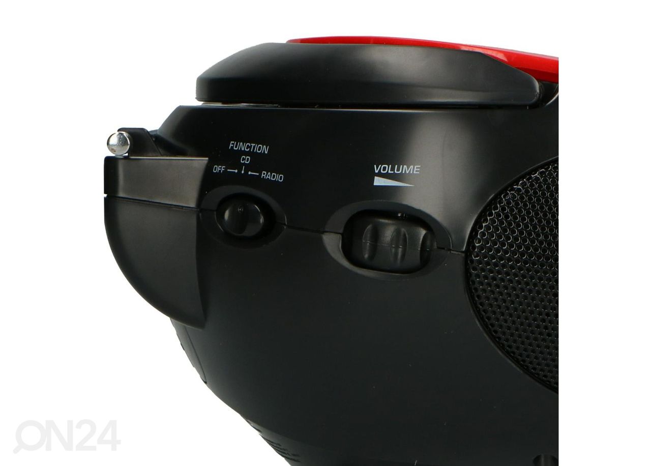 CD-raadio Lenco SCD24R, punane ja must suurendatud