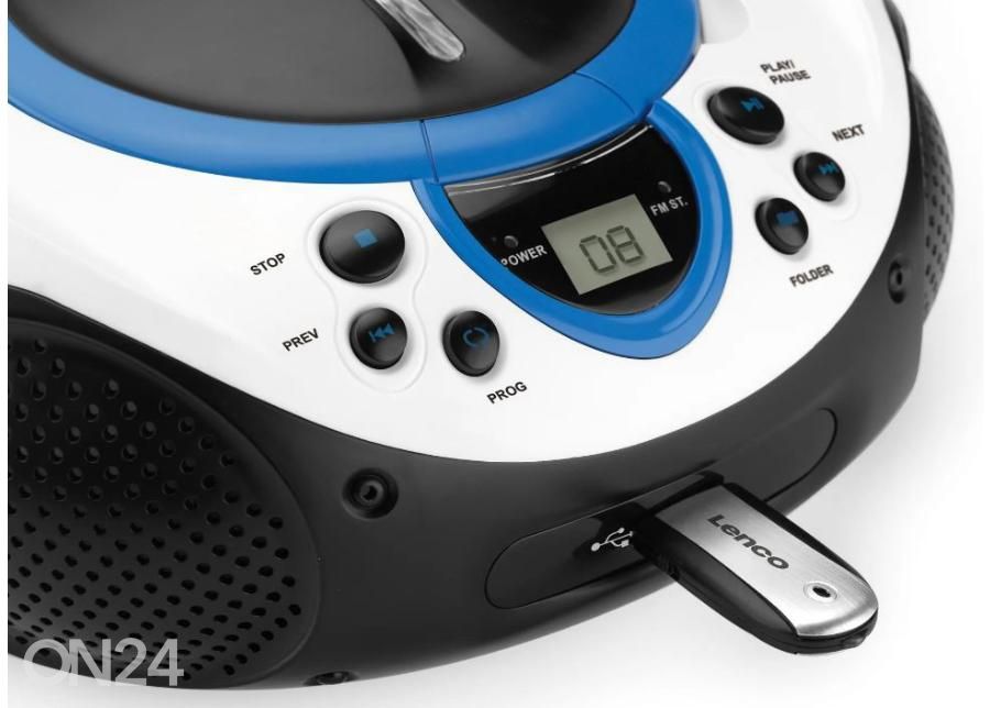 CD-raadio Lenco SCD38USBB, sinine suurendatud