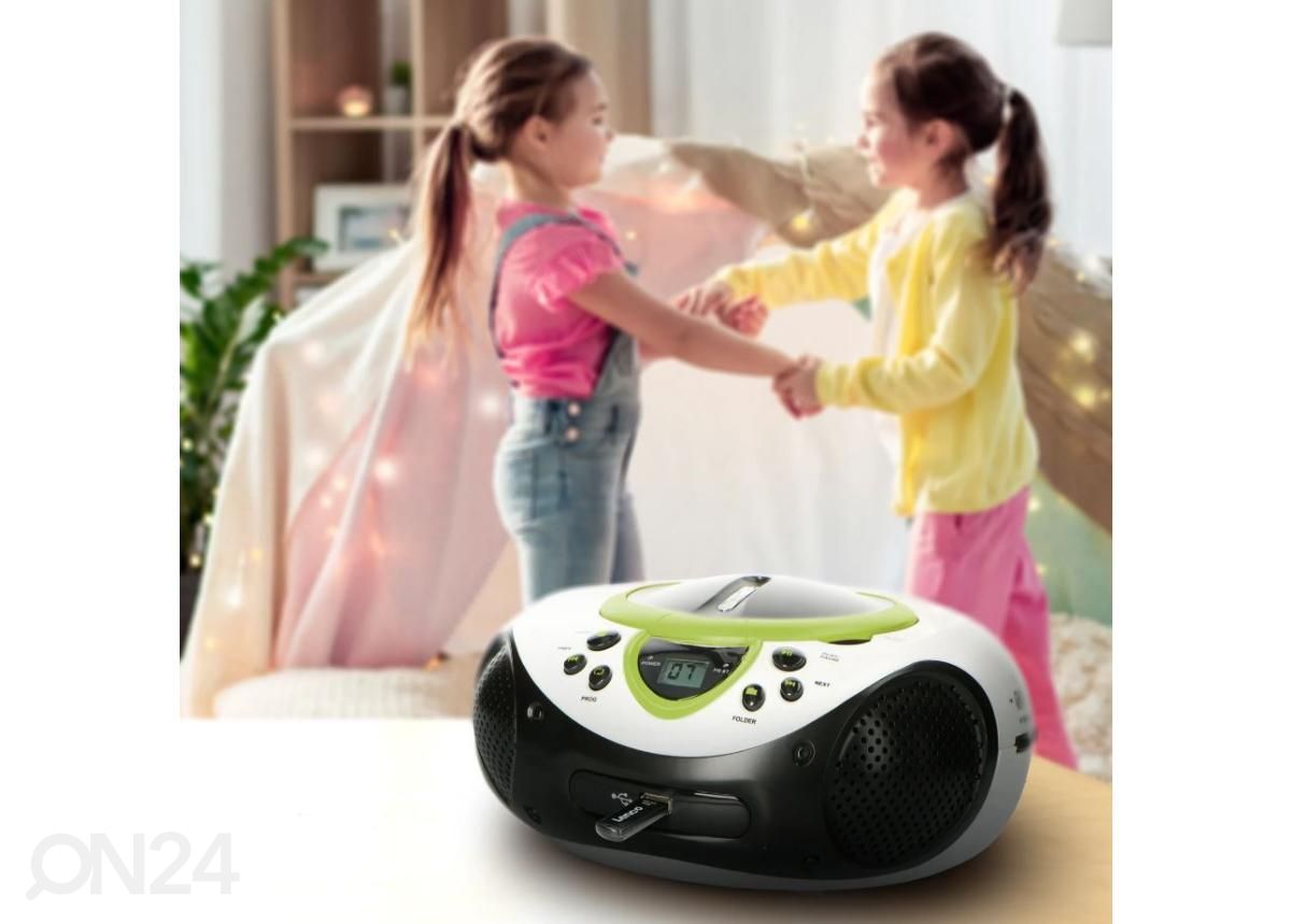 CD-raadio Lenco SCD38USBG, roheline suurendatud