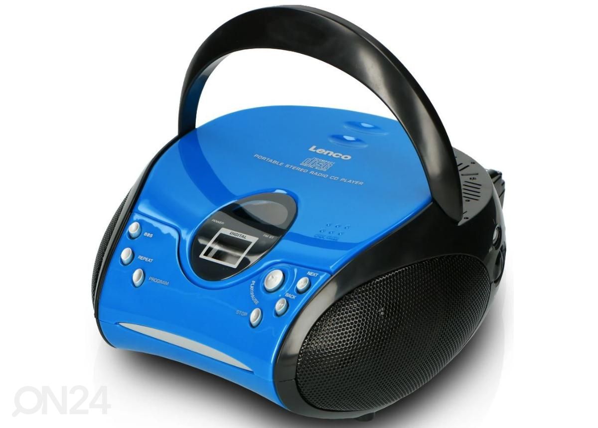 CD-raadio Lenco, sinine/must suurendatud