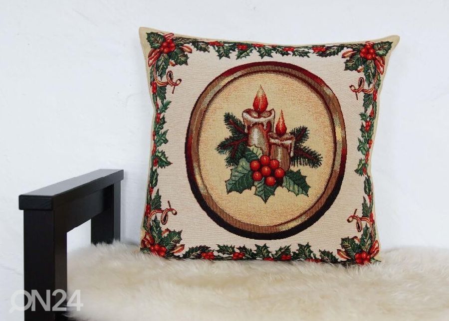 Dekoratiivpadi Holly v.4 hele 45x45 cm suurendatud