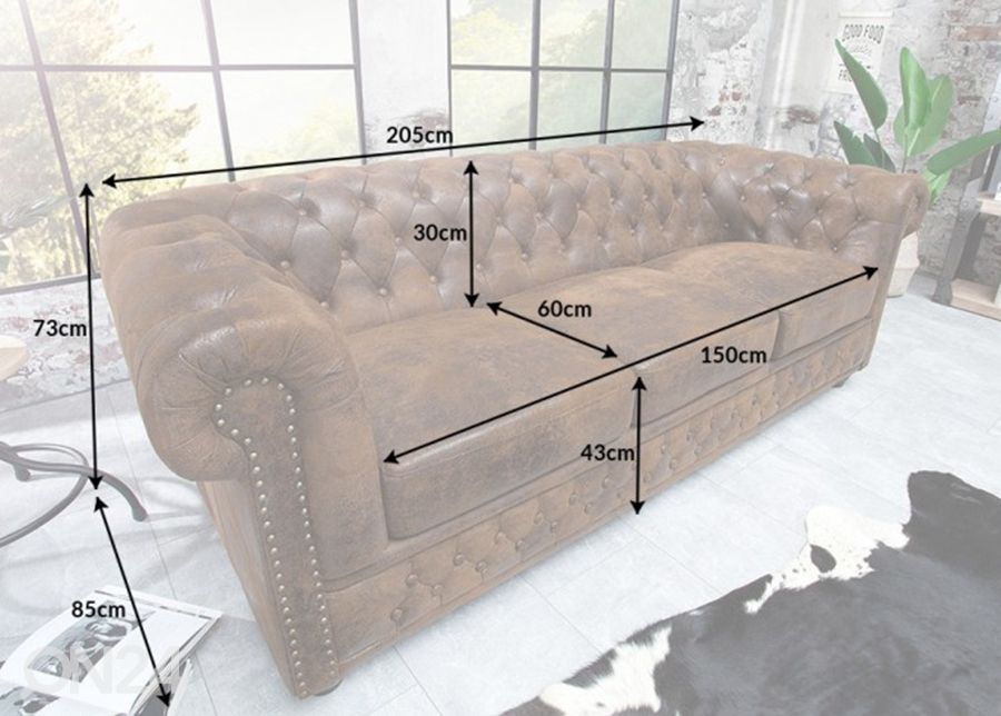 Diivan Chesterfield suurendatud