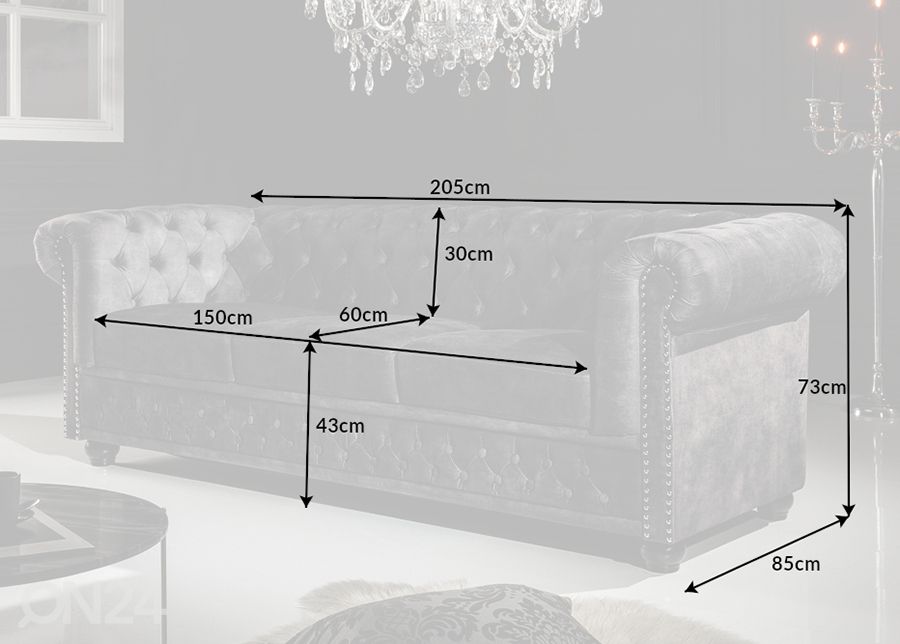 Diivan Chesterfield suurendatud