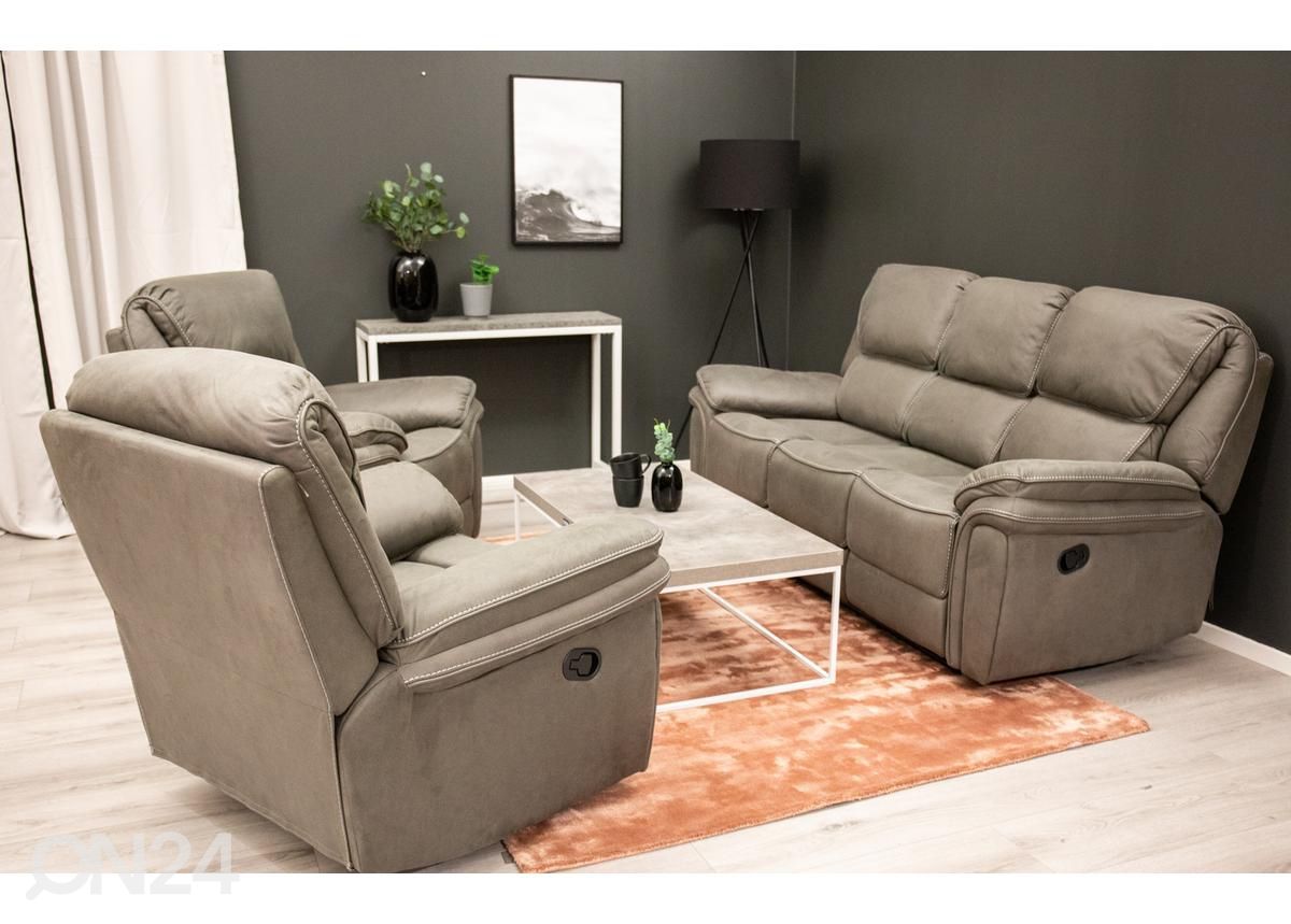 Diivanikomplekt recliner Saranda 3+1+1 suurendatud
