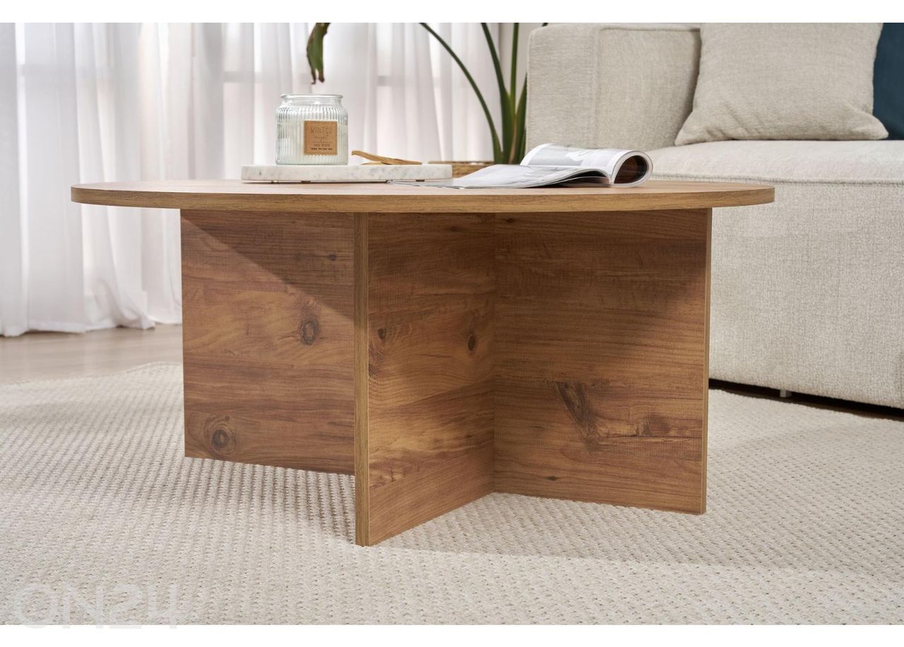 Diivanilaud Ø 90 cm suurendatud