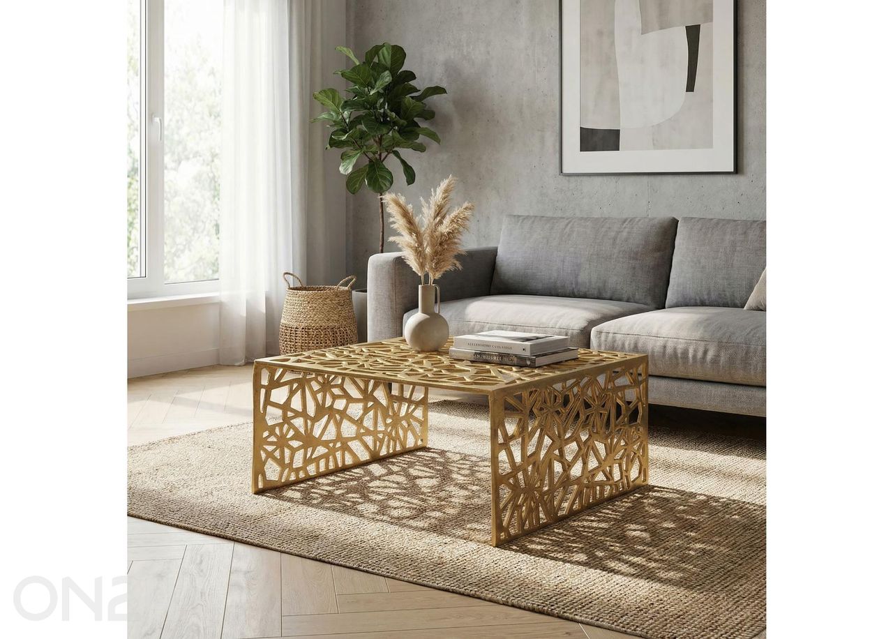 Diivanilaud 60x60 cm, kuldne suurendatud