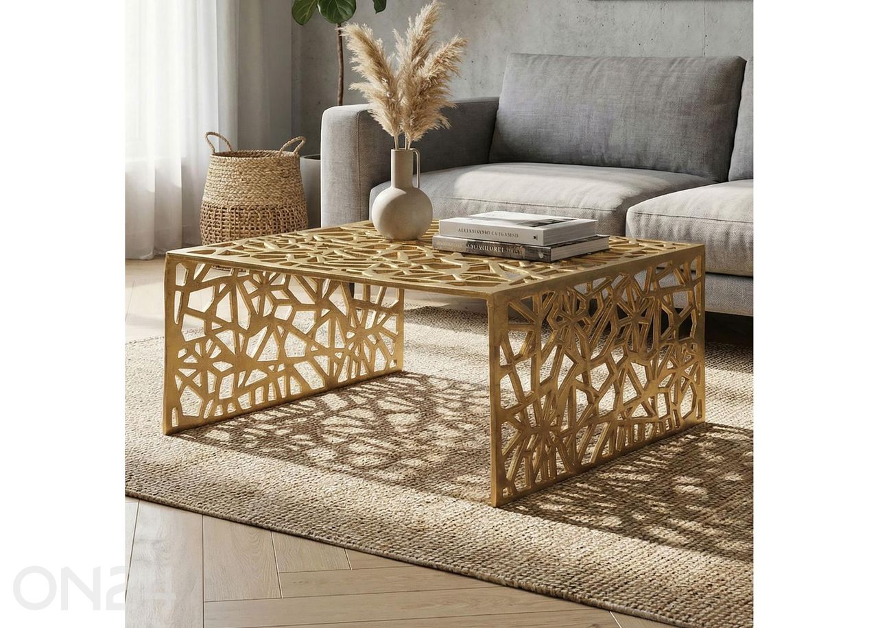 Diivanilaud 60x60 cm, kuldne suurendatud