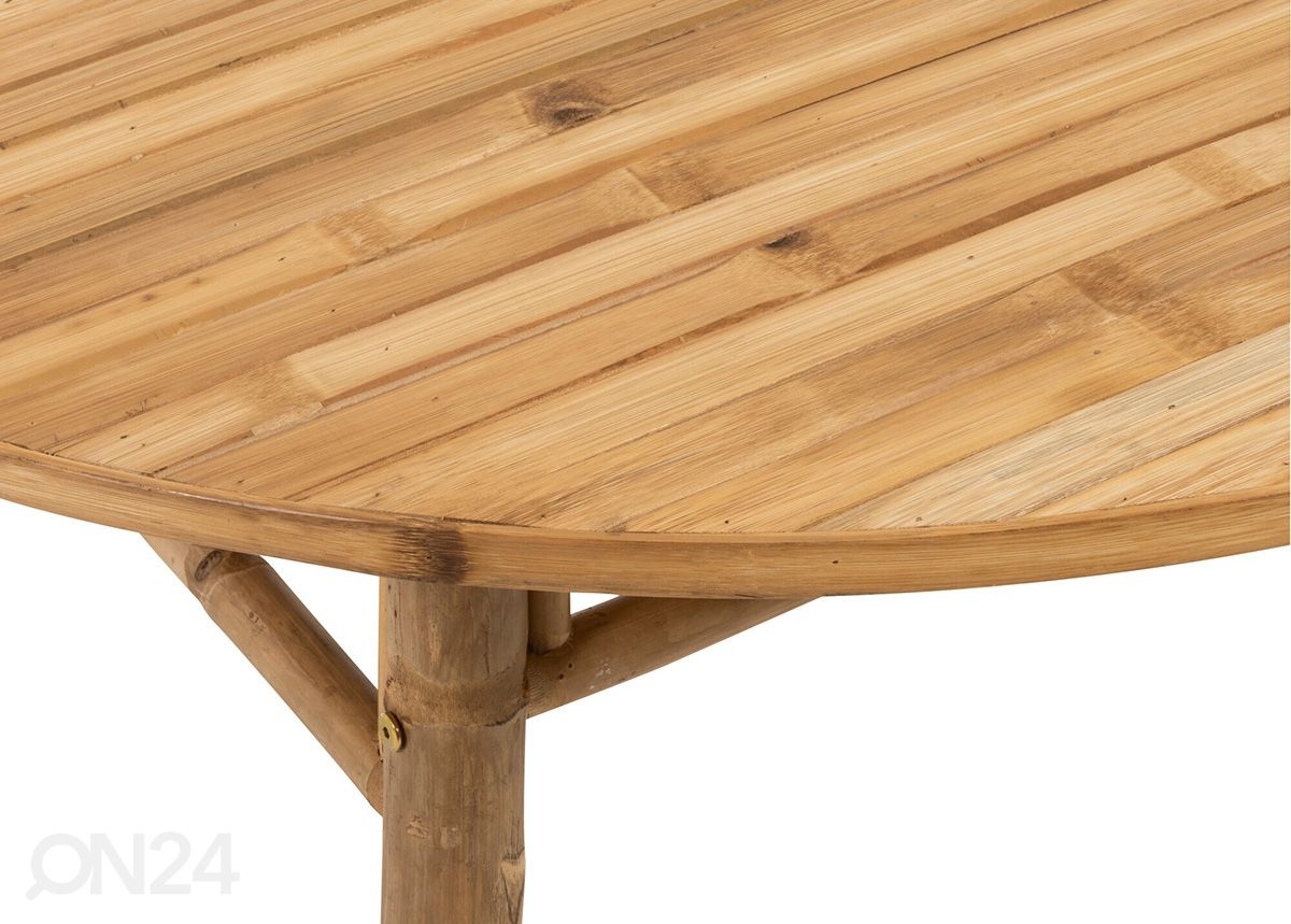Diivanilaud Bamboo Ø 120 cm suurendatud