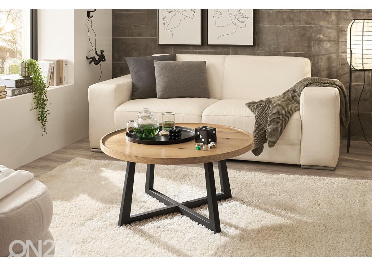 Diivanilaud Casoria Ø 80 cm suurendatud
