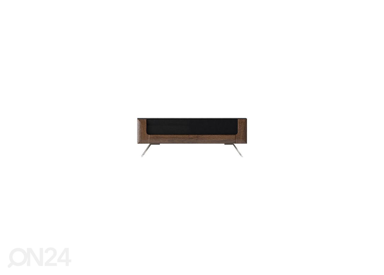 Diivanilaud Cassandra 110x65 cm, pähkel/läikiv must suurendatud