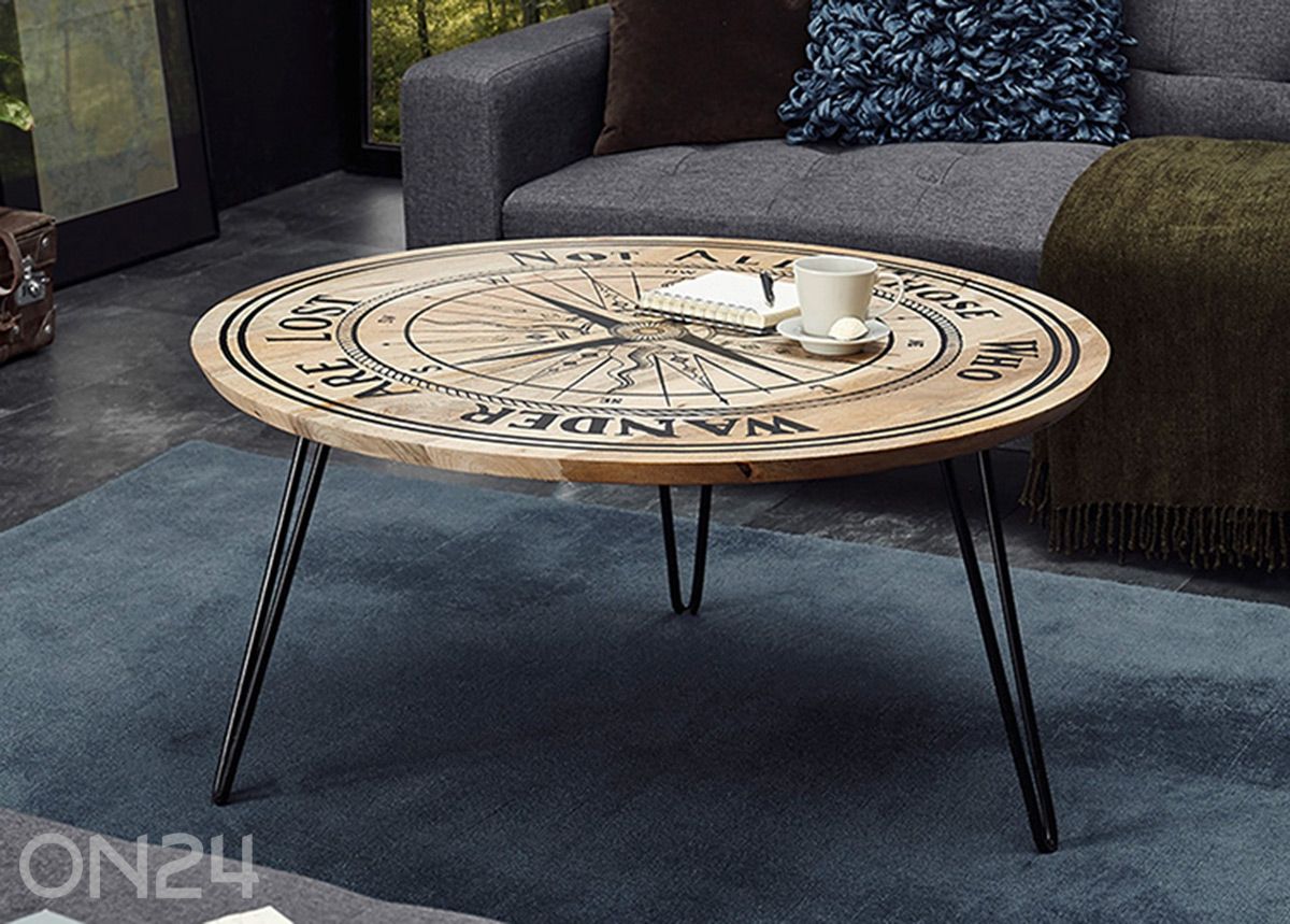 Diivanilaud Nevis Ø 90 cm suurendatud