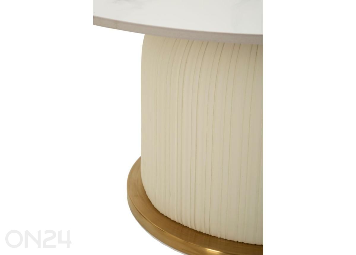 Diivanilaud Nova Ø 80 cm, kreemjas/kuldne suurendatud
