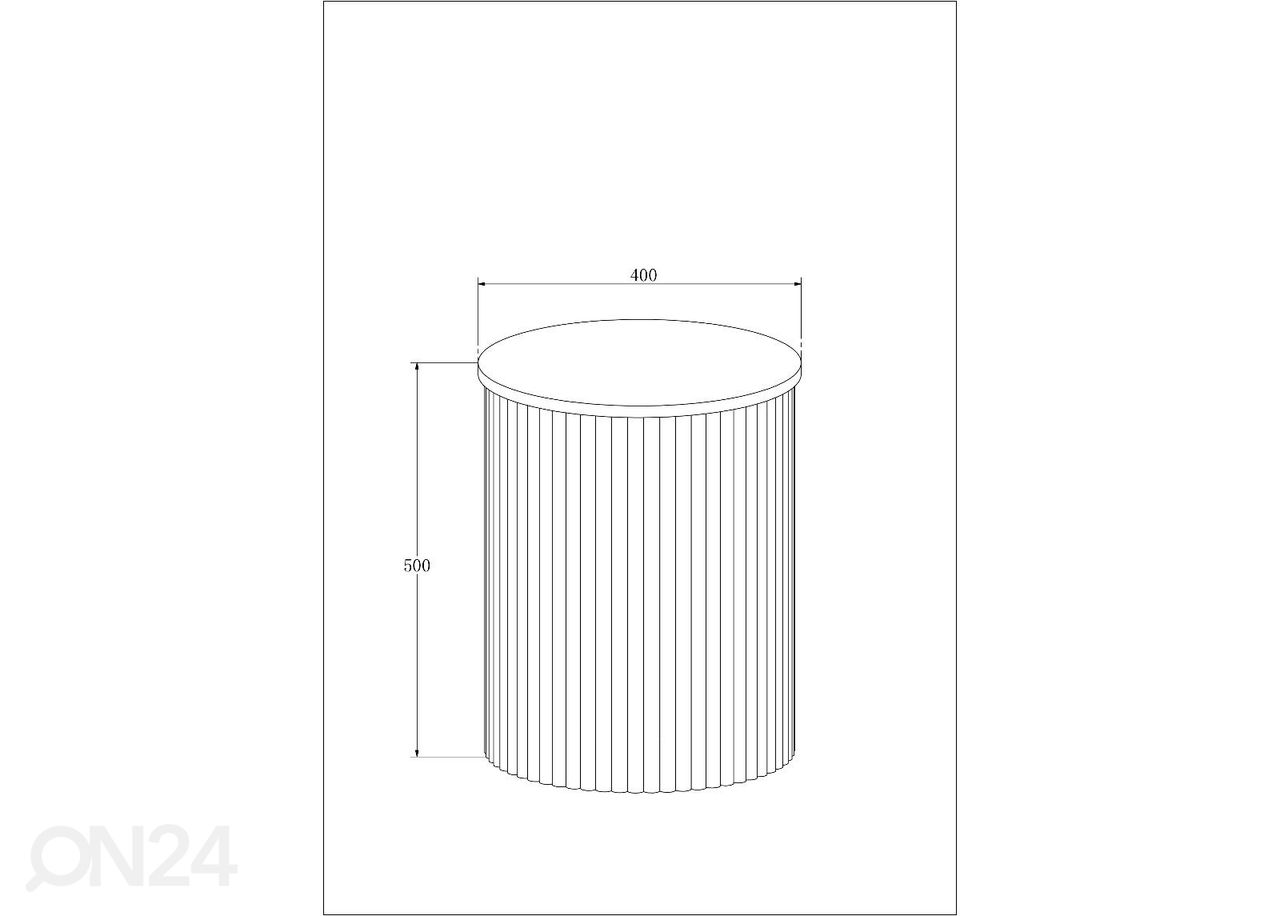 Diivanilaud Verso Ø 40 cm suurendatud