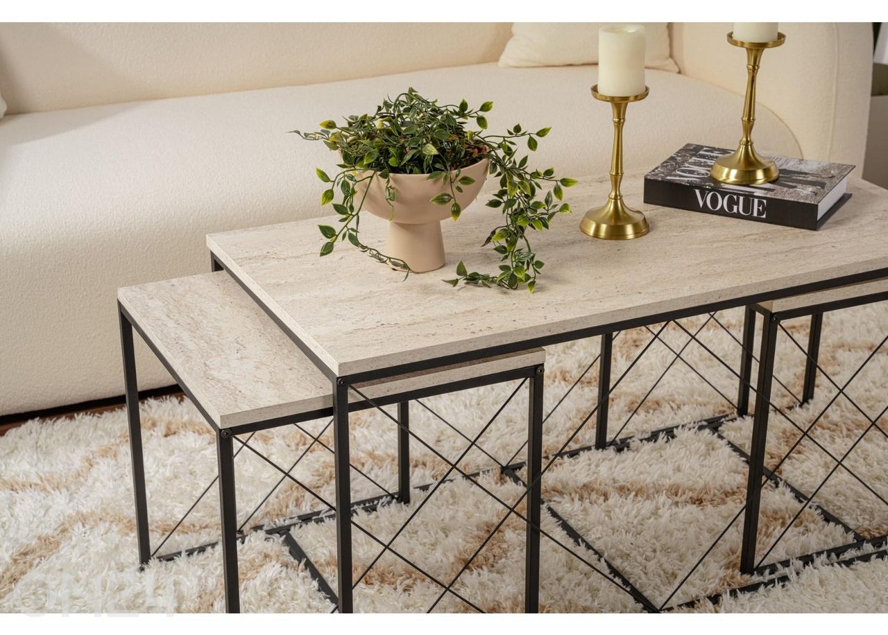 Diivanilaudade komplekt Defne 3 tk suurendatud