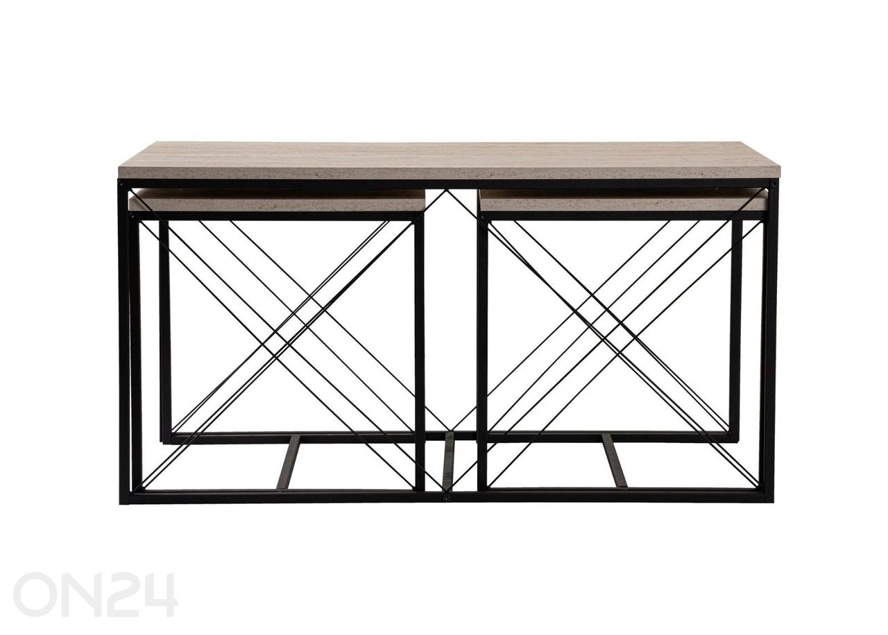 Diivanilaudade komplekt Defne 3 tk suurendatud