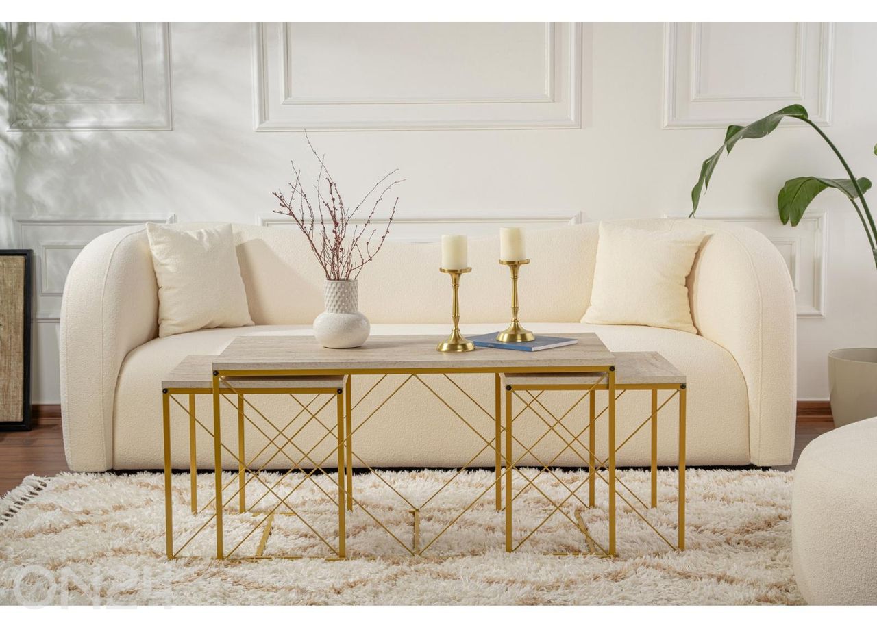 Diivanilaudade komplekt Defne 3 tk suurendatud