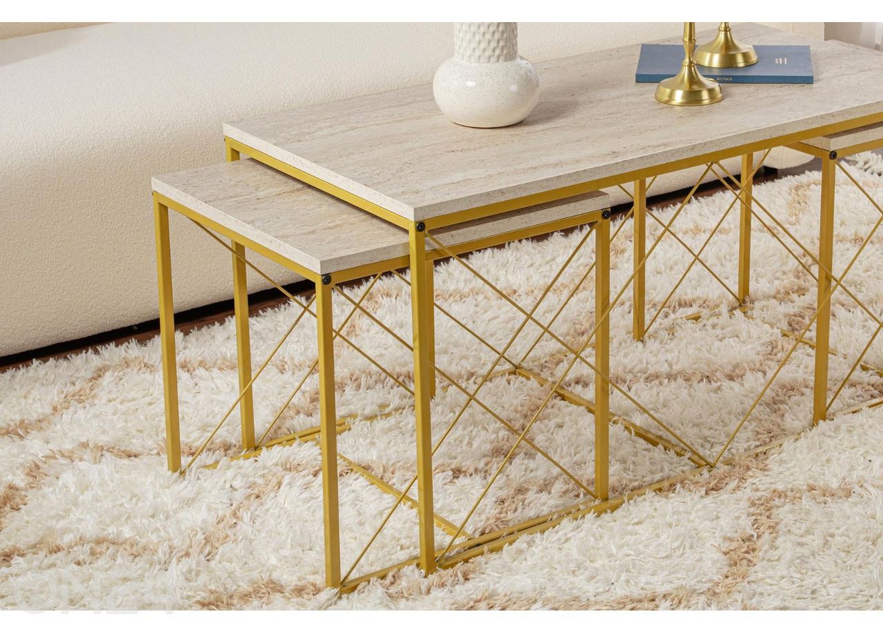 Diivanilaudade komplekt Defne 3 tk suurendatud