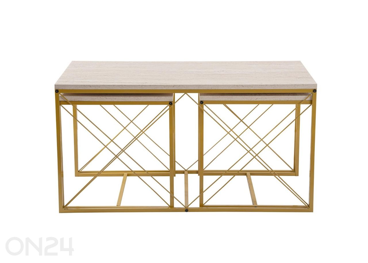 Diivanilaudade komplekt Defne 3 tk suurendatud