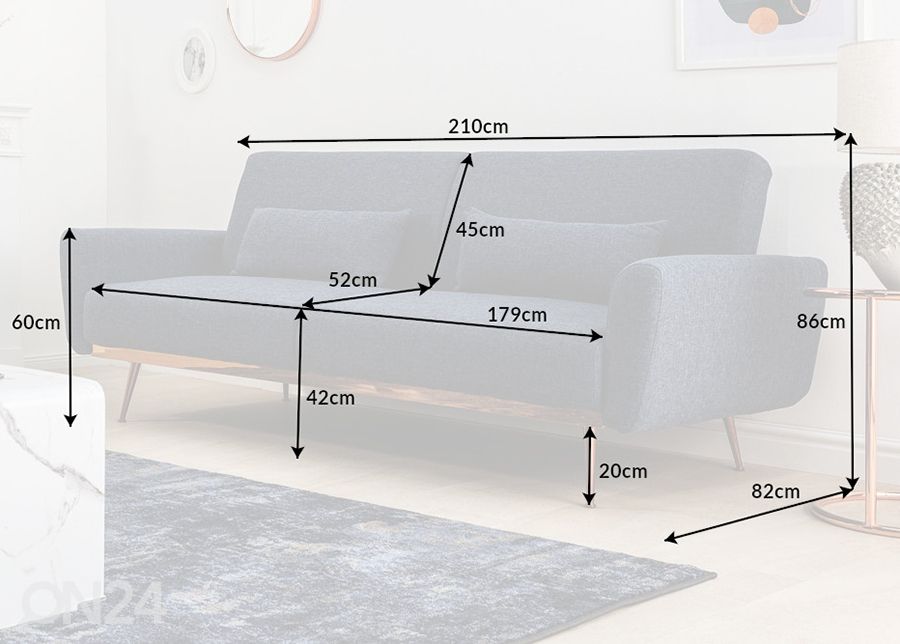 Diivanvoodi Belleza suurendatud