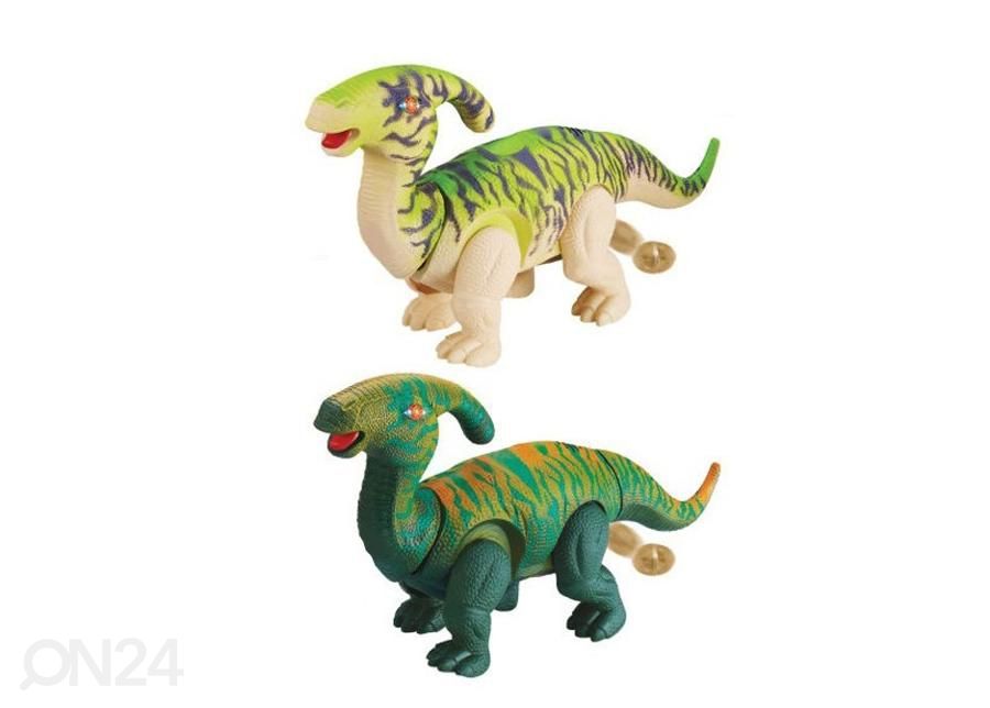 Dinosaurus heli ja valgusega suurendatud