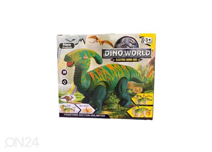 Dinosaurus heli ja valgusega suurendatud