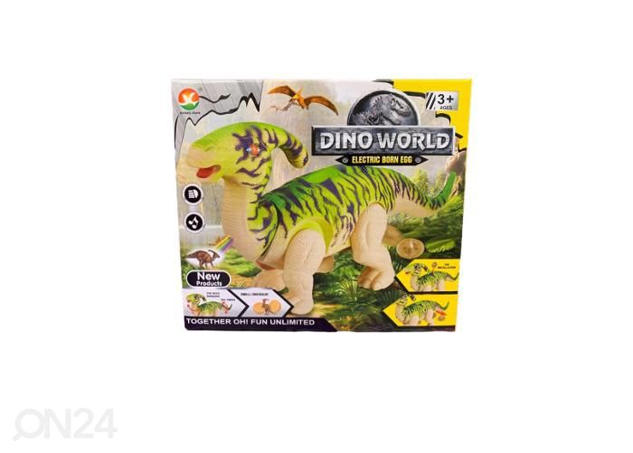 Dinosaurus heli ja valgusega suurendatud