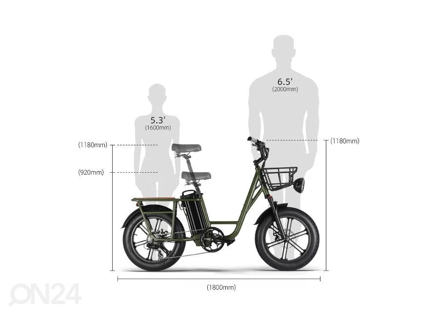 Elektrijalgratas Fiido T1 (48 V / 20 Ah) suurendatud