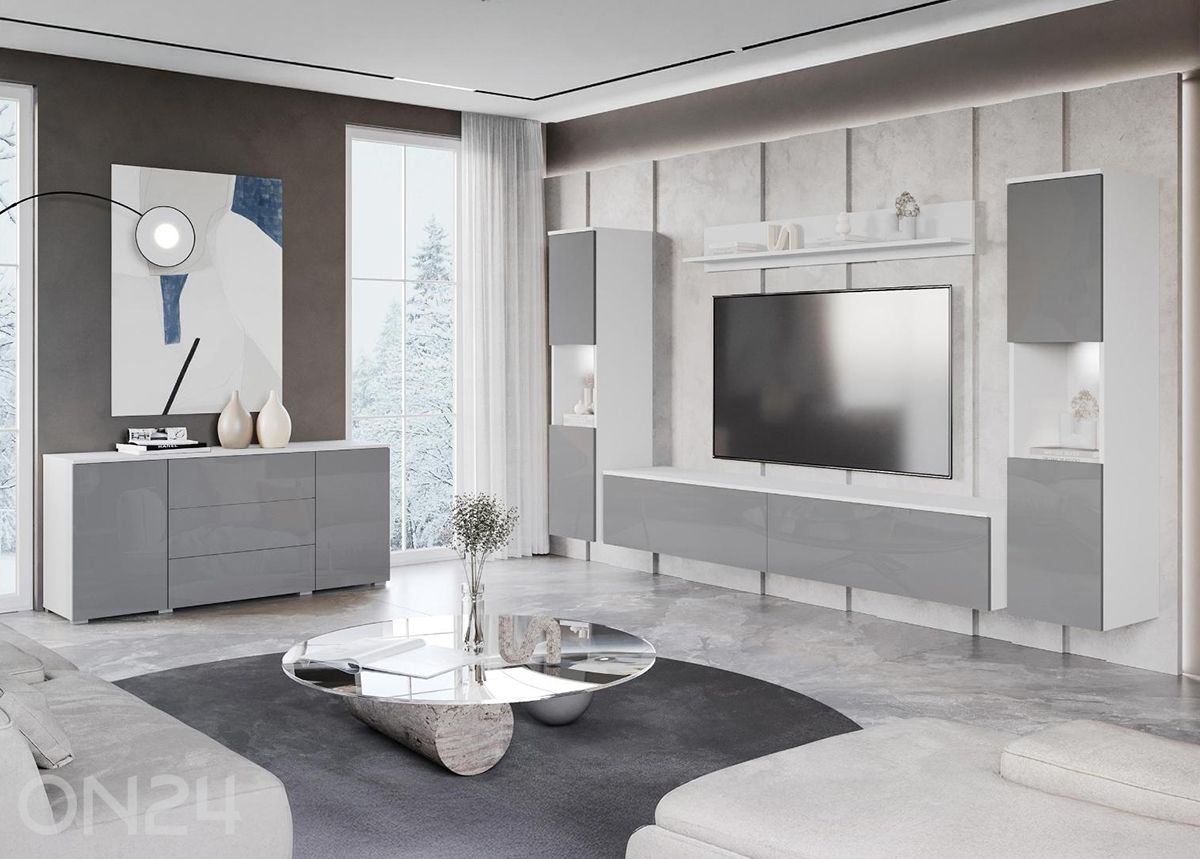 Elutoamööbli komplekt Paris II + LED suurendatud