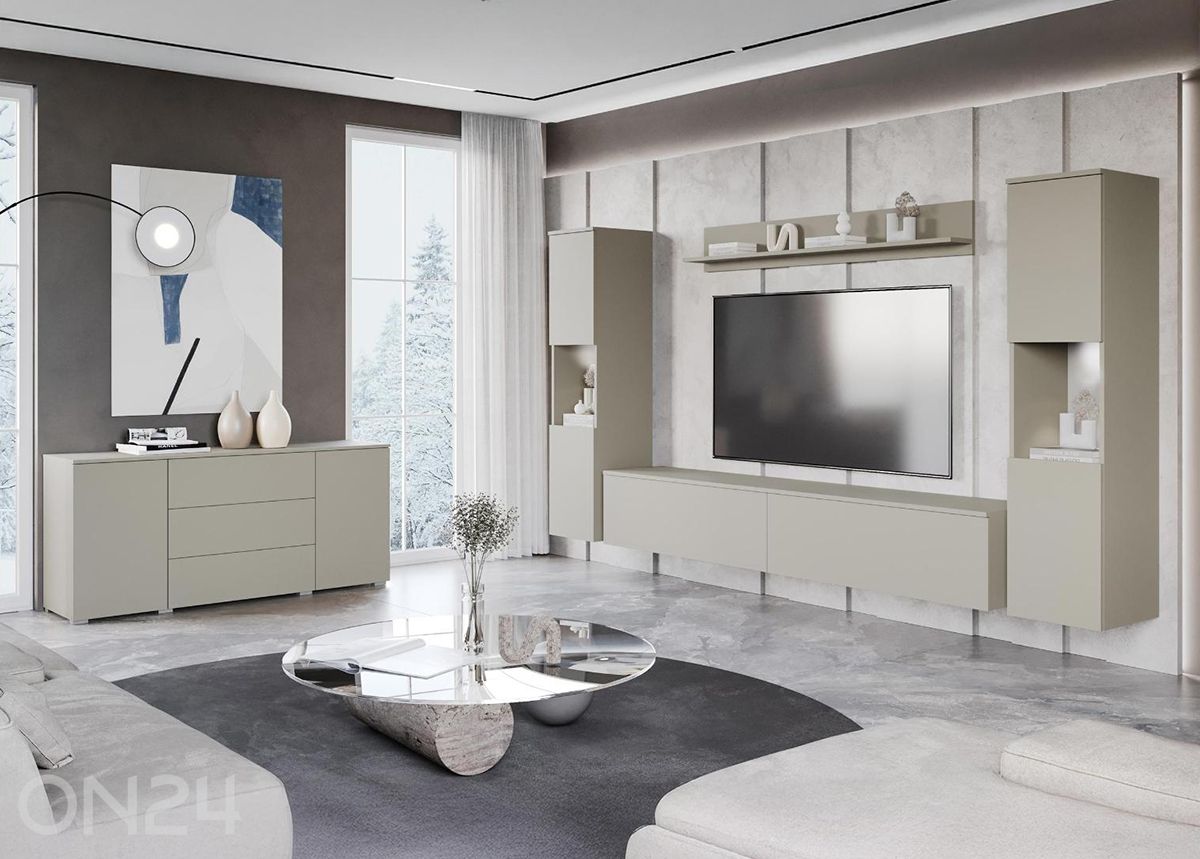 Elutoamööbli komplekt Paris II + LED suurendatud