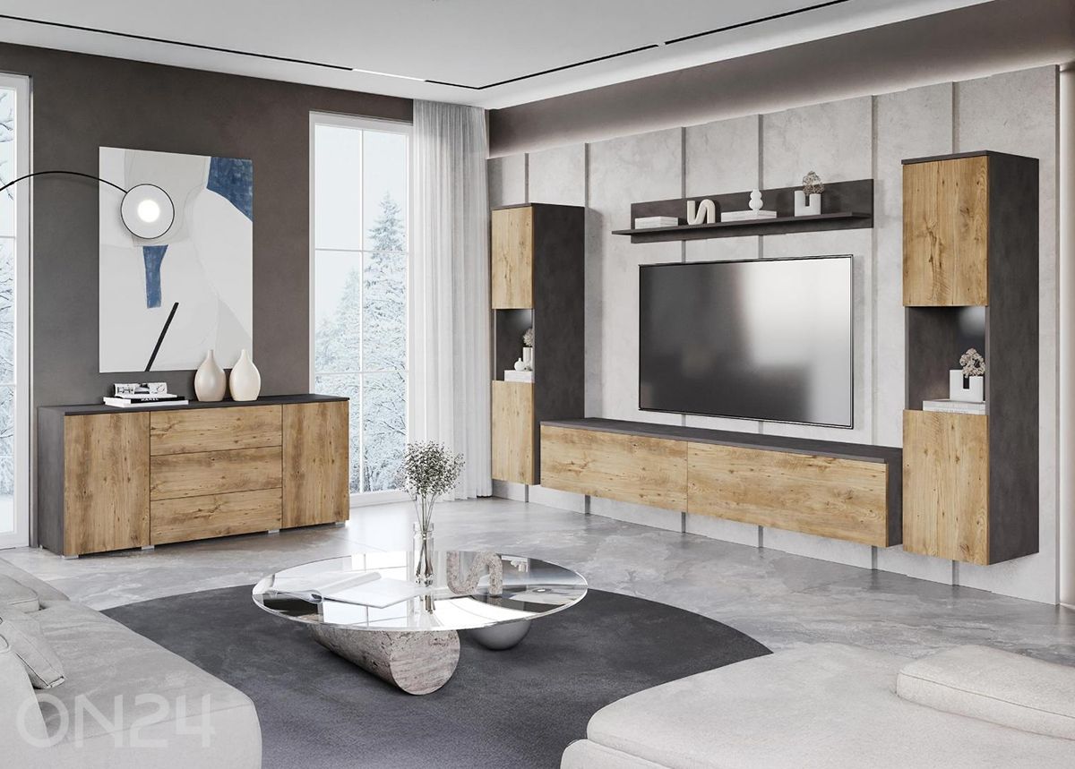 Elutoamööbli komplekt Paris II + LED suurendatud