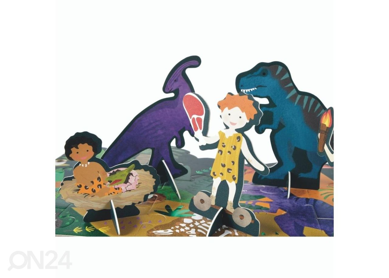 Erikujuline pusle nukkudega Dinosaurus 60 tk suurendatud