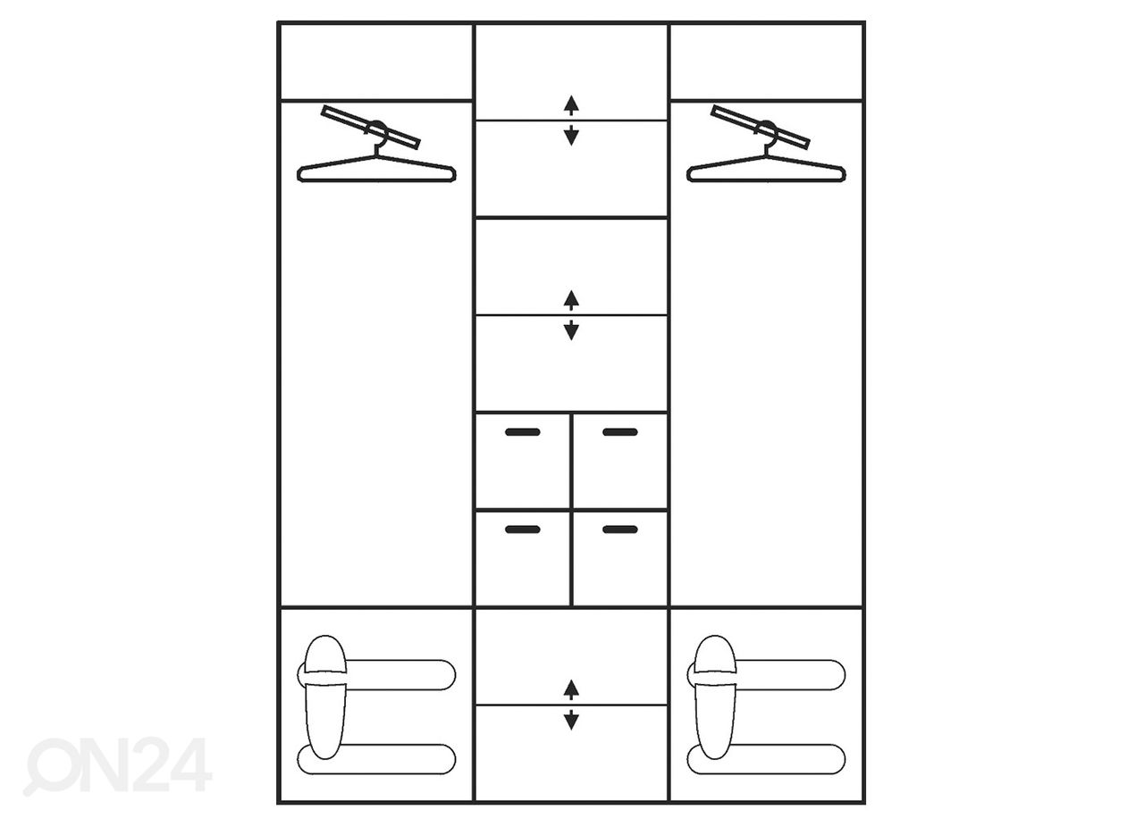 Esikukapp 150 cm suurendatud
