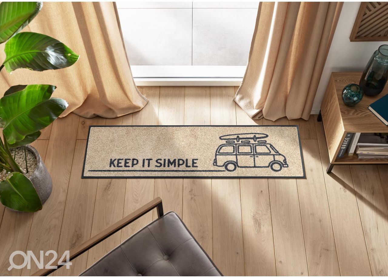 Esikumatt Keep it Simple beige 35x120 cm suurendatud