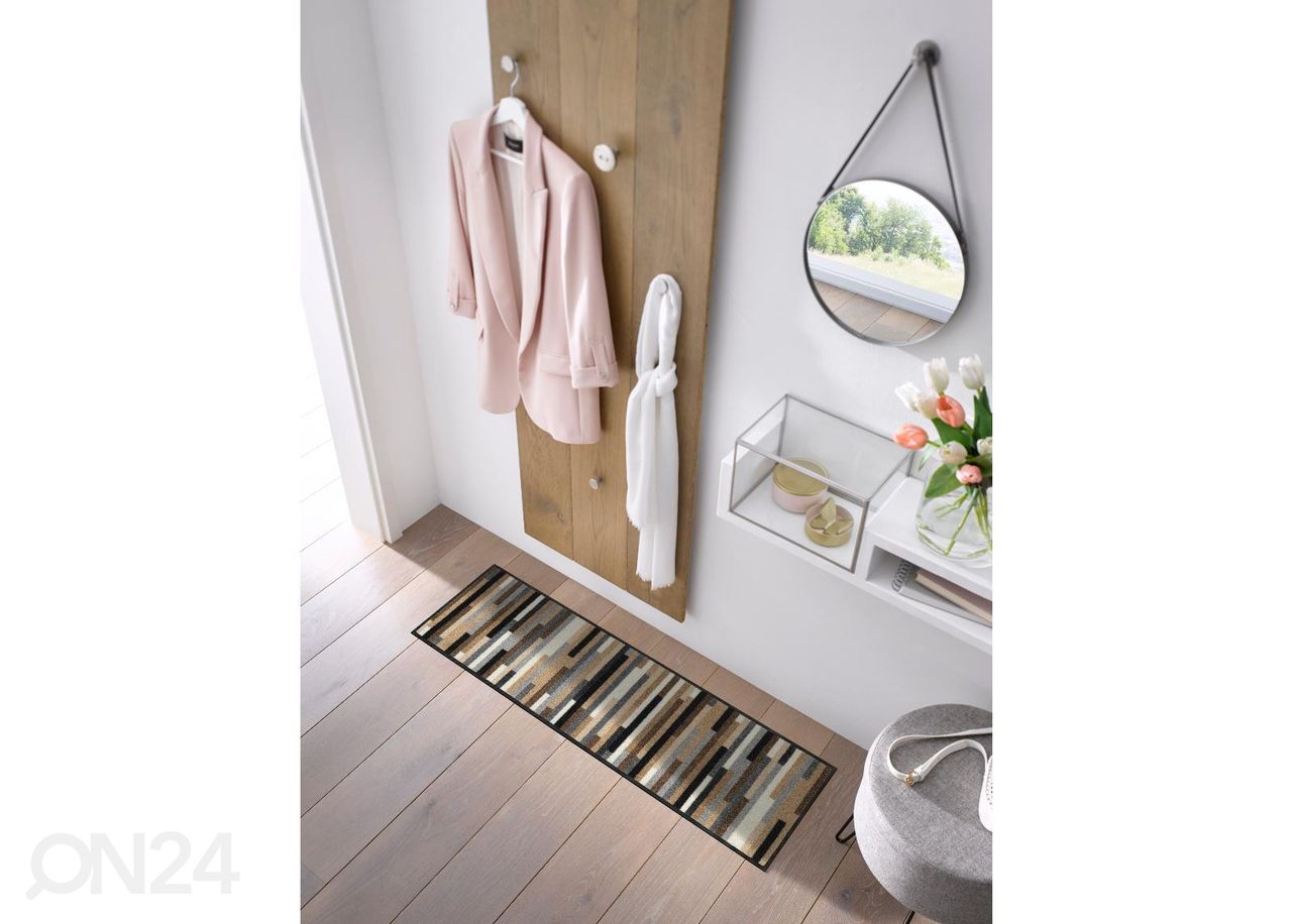 Esikumatt Mikado Stripes nature 35x120 cm suurendatud