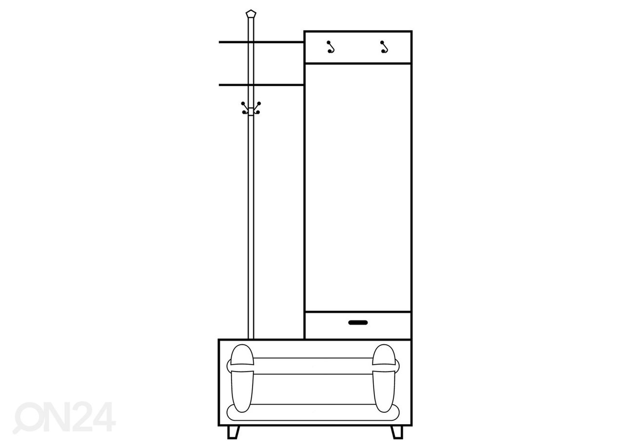 Esikumööbel 91 cm suurendatud