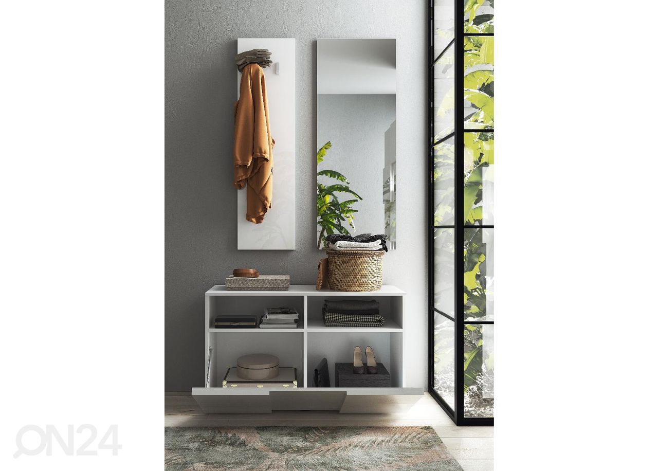 Esikupink / jalatsikapp Dama 91 cm, valge kõrgläige suurendatud