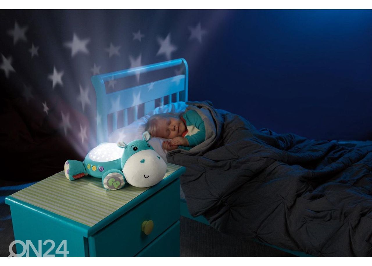 Fisher Price öölamp Jõehobu, sinine suurendatud