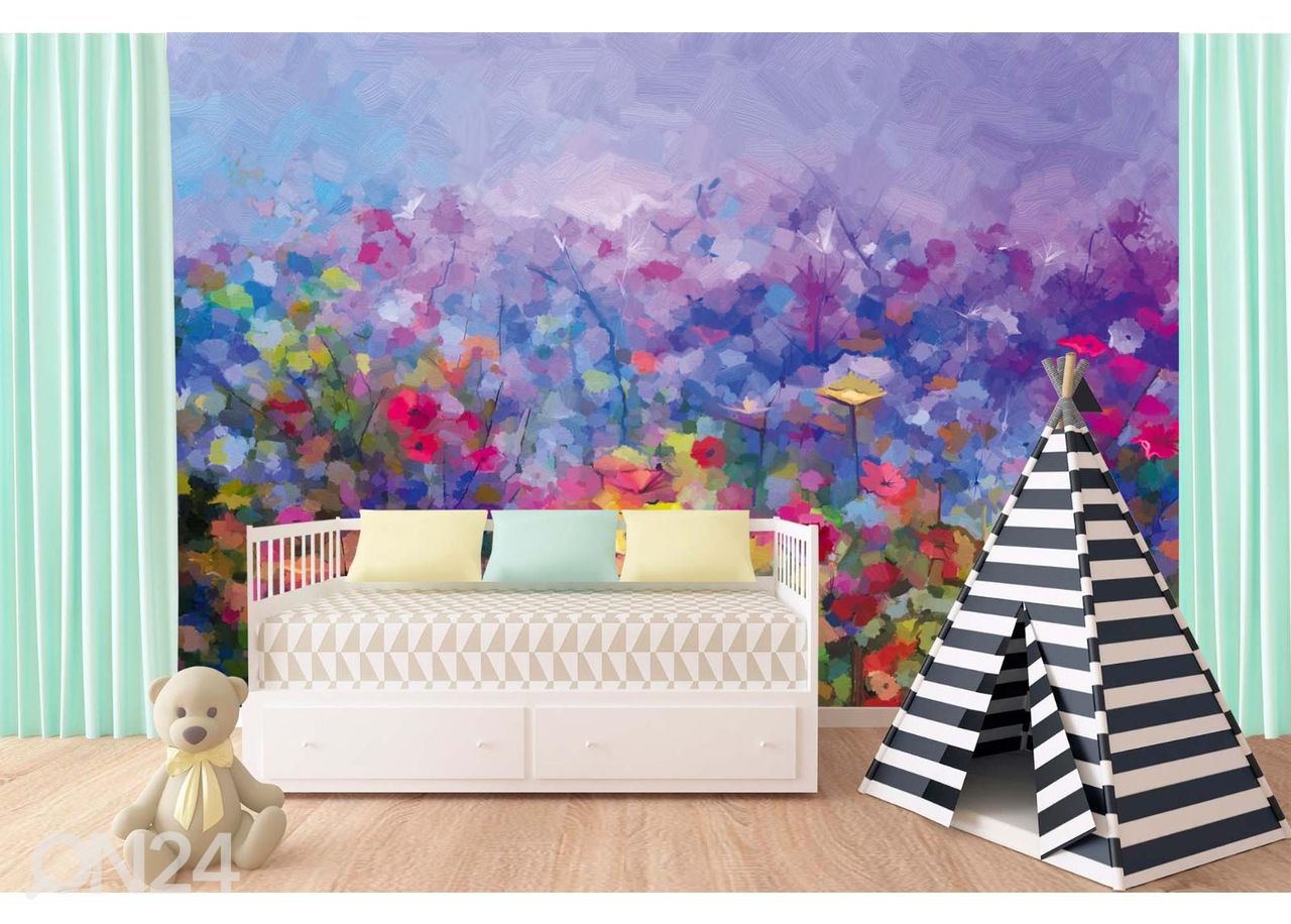 Fliis fototapeet Abstract Colorful Oil Painting suurendatud