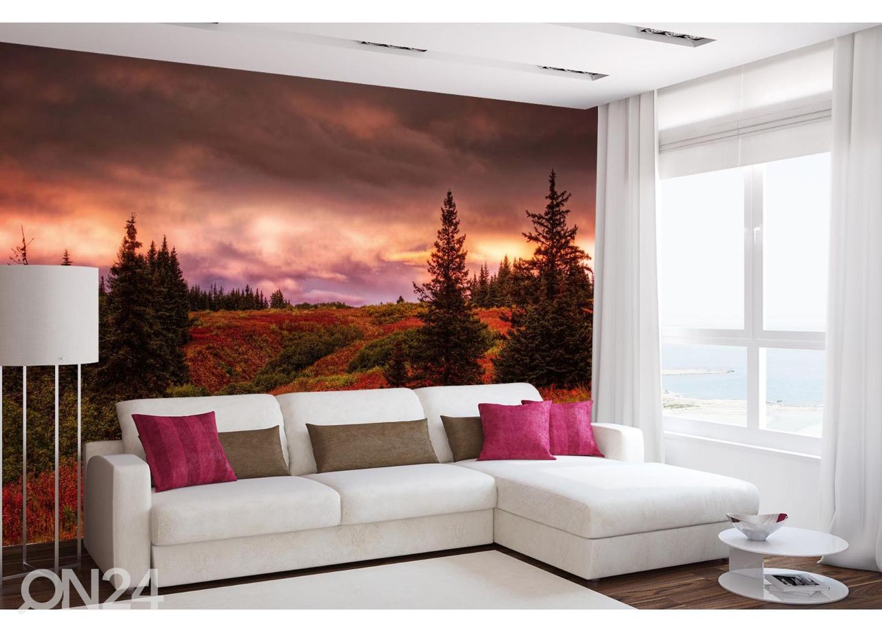 Fliis fototapeet Alaska Sunset suurendatud