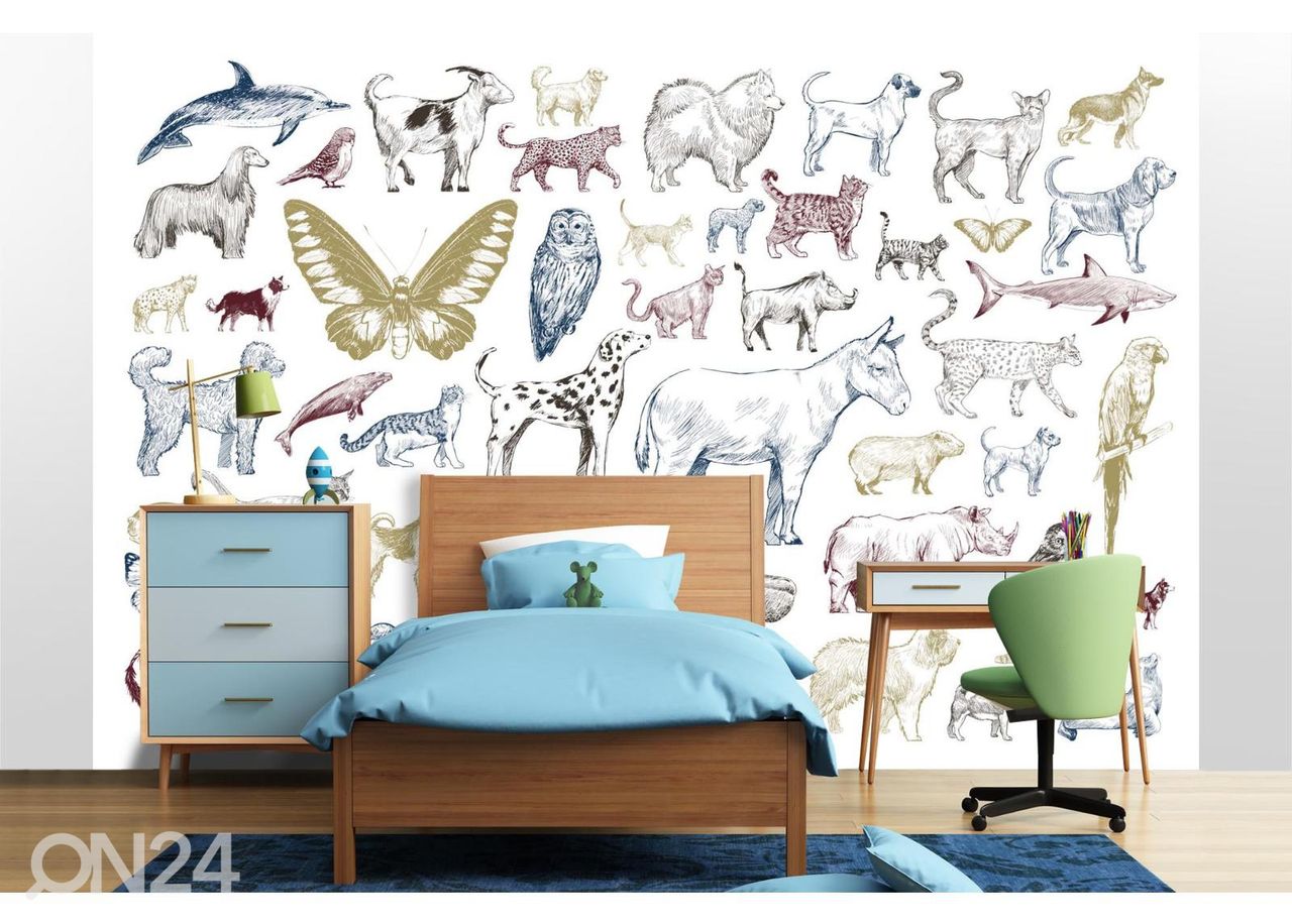 Fliis fototapeet Animal Collection suurendatud