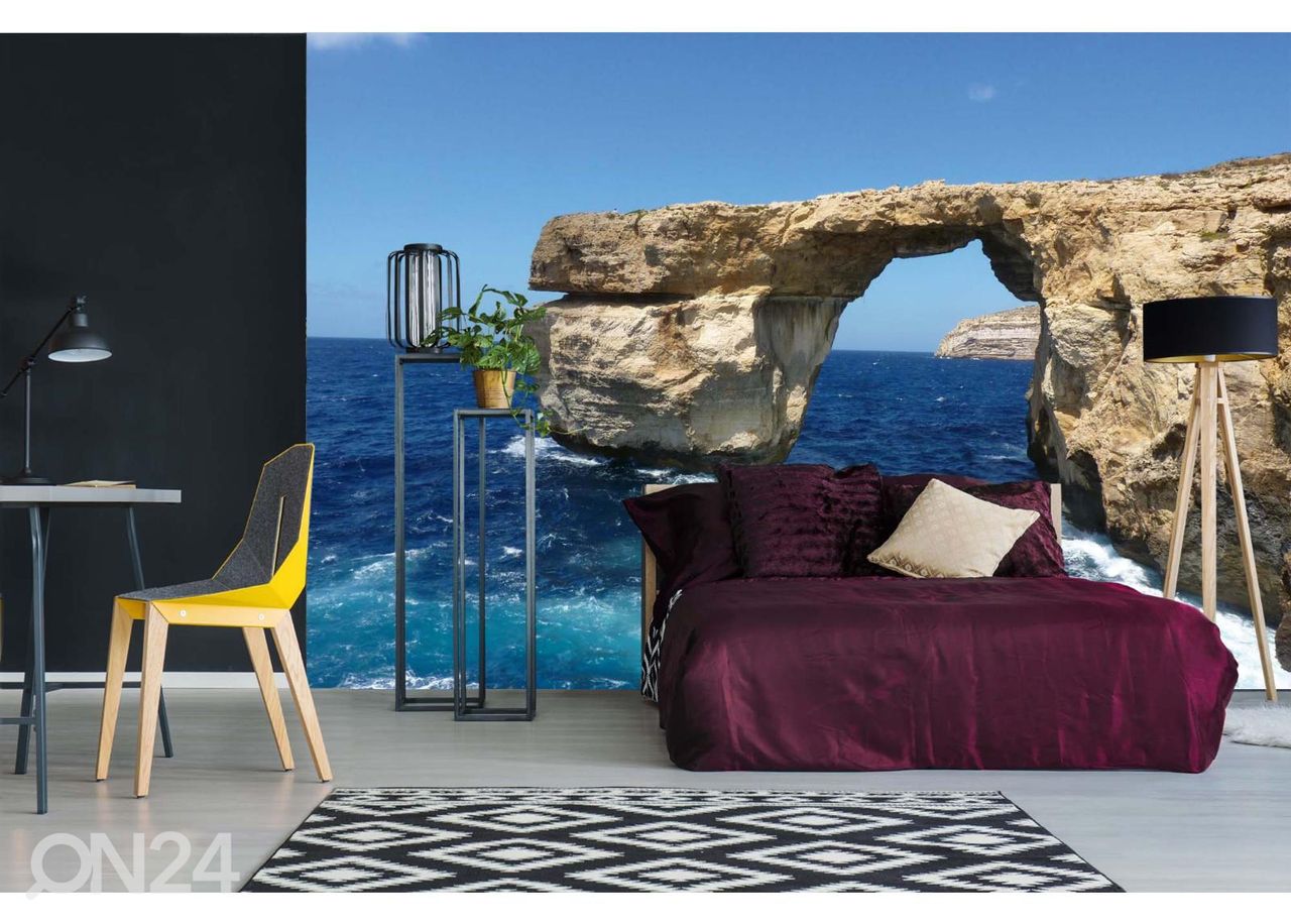 Fliis fototapeet Azure Sea Window suurendatud