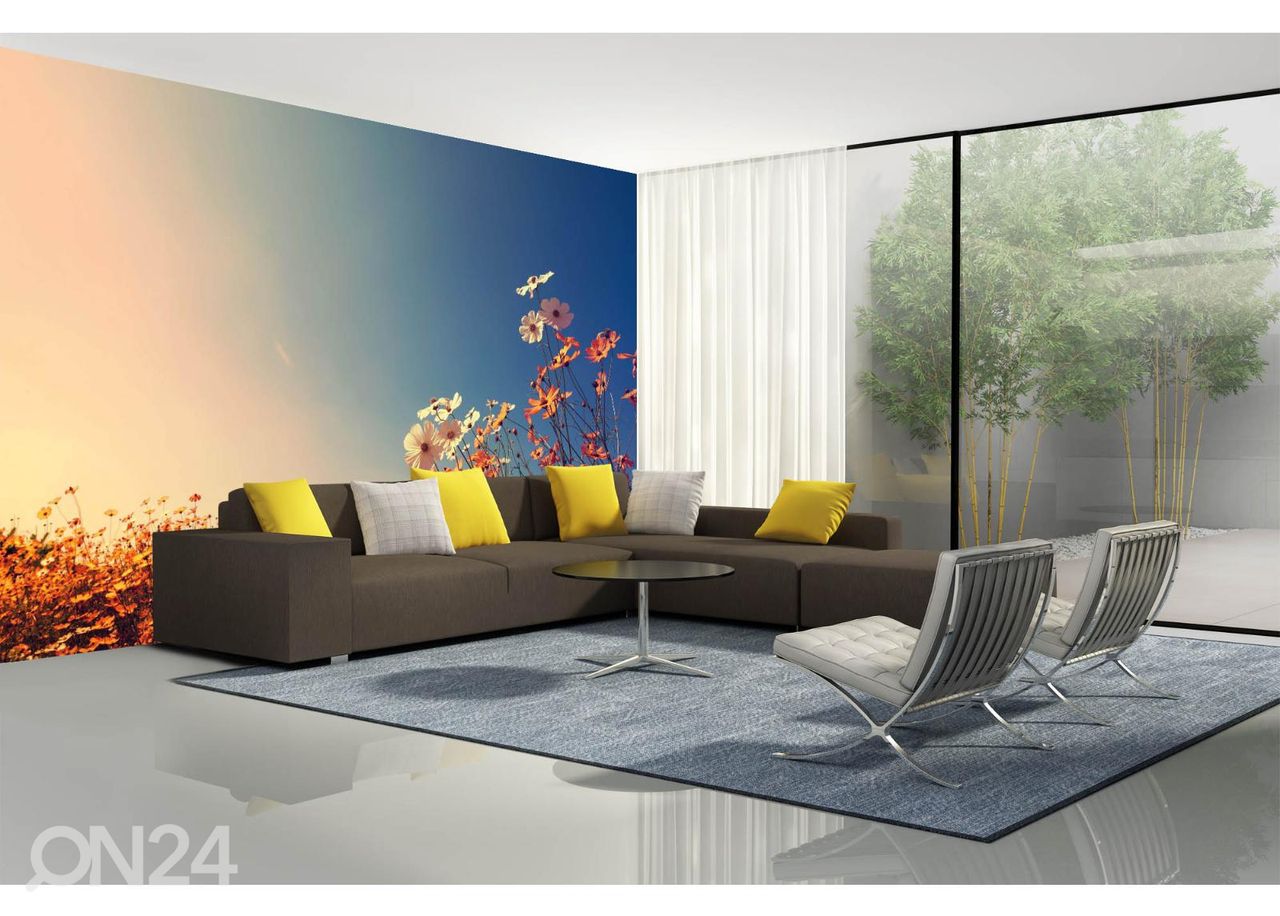 Fliis fototapeet Beautiful Cosmos Flower suurendatud