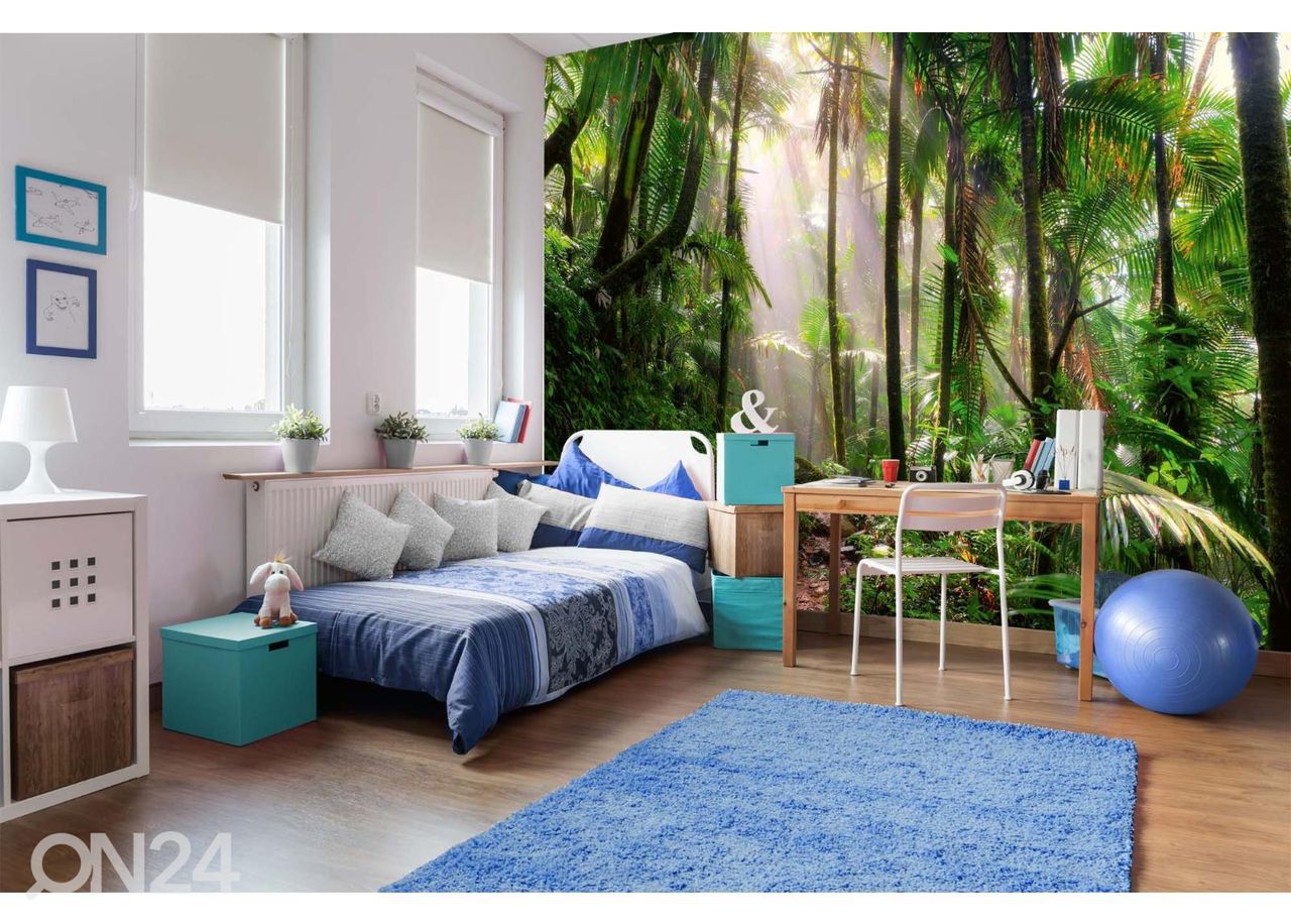 Fliis fototapeet Beautiful Jungle Path suurendatud