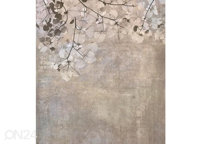 Fliis fototapeet Beige Leaves Abstract 150x250 cm suurendatud
