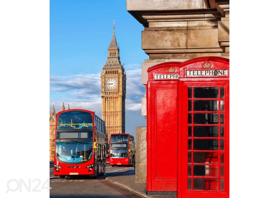 Fliis fototapeet Big ben 150x250 cm suurendatud