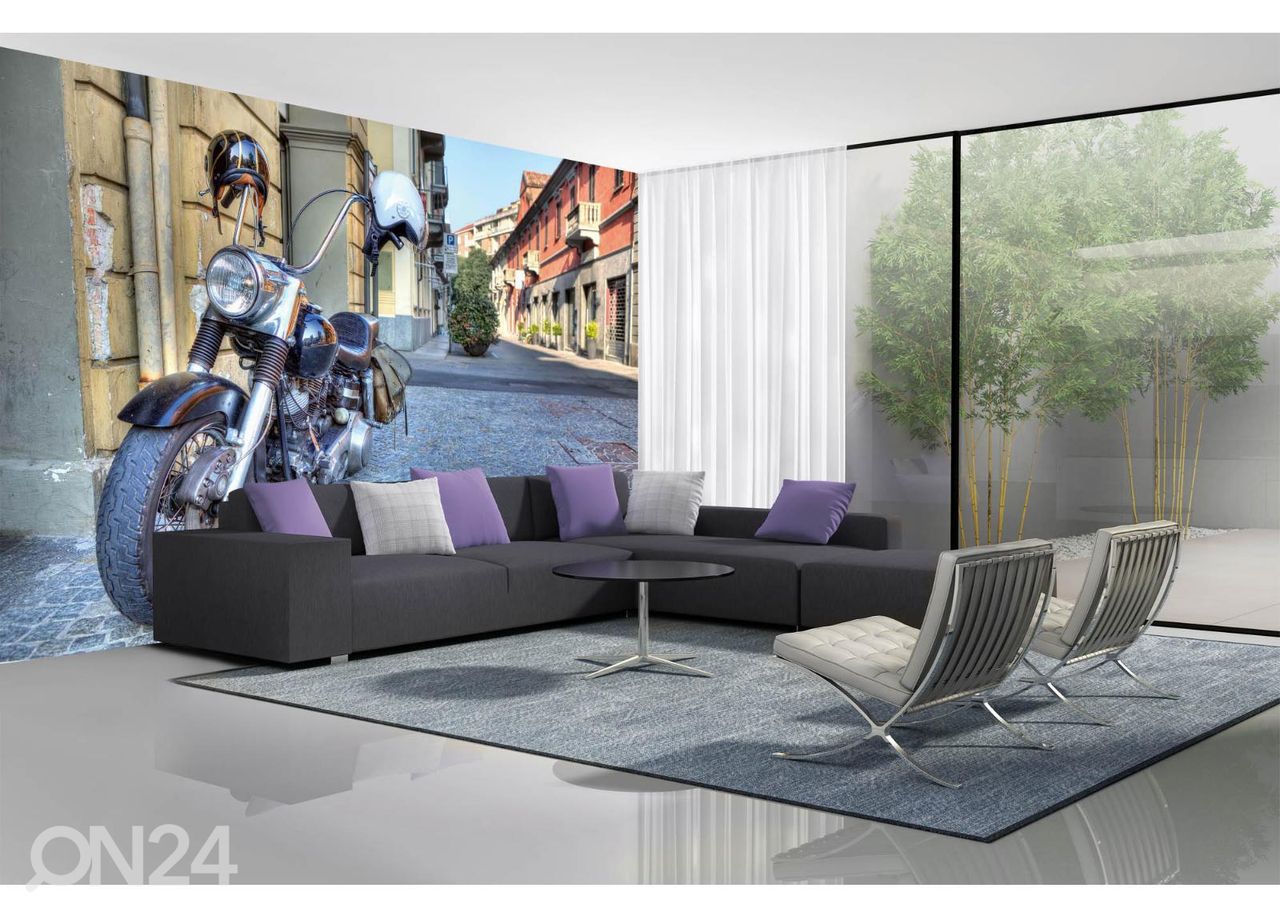 Fliis fototapeet Big Motorcycle suurendatud