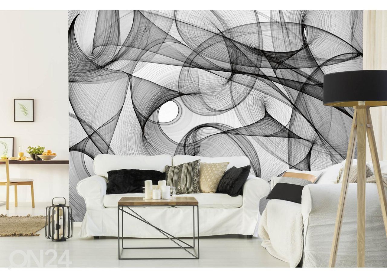 Fliis fototapeet Black And White Pattern Background suurendatud