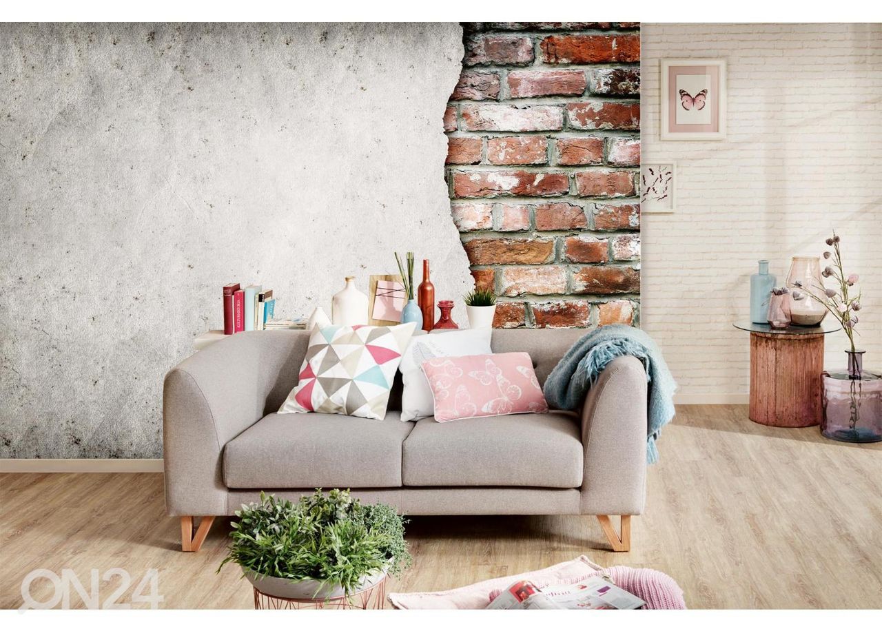Fliis fototapeet Brick Backrground  suurendatud