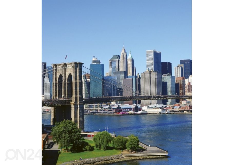 Fliis fototapeet Brooklyn bridge 150x250 cm suurendatud