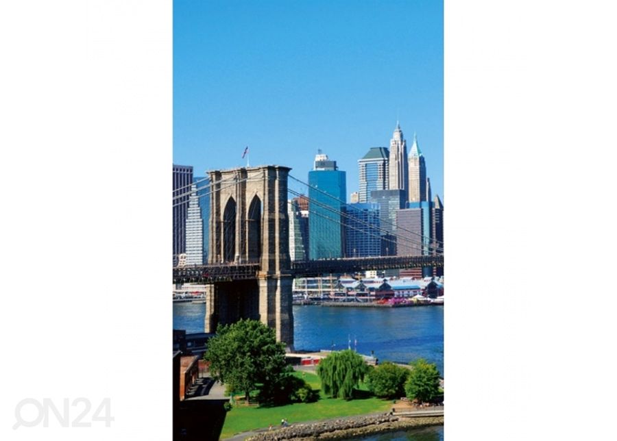 Fliis fototapeet Brooklyn bridge 150x250 cm suurendatud